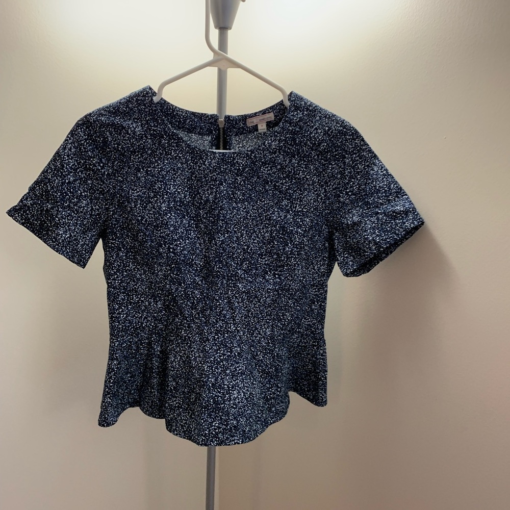 Speckled pattern peplum top